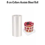 8 cm Clear Acetate Cake Collar Roll for Chocolate, Mousse & Cake Decoration (185g)