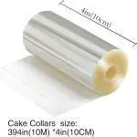 10 cm Clear Acetate Cake Collar Roll for Chocolate, Mousse & Cake Decoration (210g)