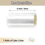 15 cm Clear Acetate Cake Collar Roll for Chocolate, Mousse & Cake Decoration (320g)