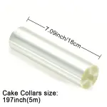 18 cm Clear Acetate Cake Collar Roll for Chocolate, Mousse & Cake Decoration (320g)