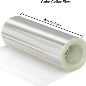 20 cm Clear Acetate Cake Collar Roll for Chocolate, Mousse & Cake Decoration (350g)