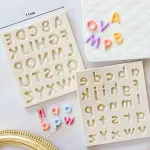 2 Pcs Upper & Lower Case Alphabet Silicone Mould Set