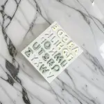 2 Pcs Upper & Lower Case Alphabet Silicone Mould Set