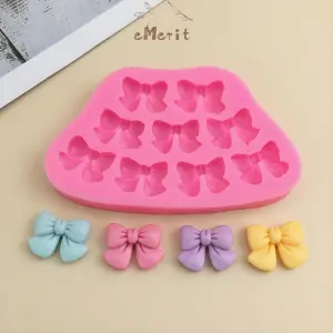 9 Cavity Bow Silicone Mould for Fondant, Chocolate & Cake Decoration