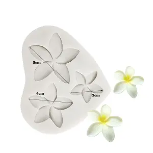 Plumeria Flower Silicone Mould for Fondant, Chocolate & Sugar Flowers