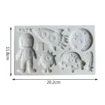 Outer Space Rocket Astronaut Theme Silicone Mould for Fondant & Chocolate
