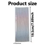25 Pcs Metallic Silver Paper Straws for Drinks & Party Decoration