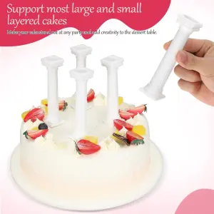 Cake Supporting Pillars Roman Column Cake Stand Supports – Pack of 4 (Small)