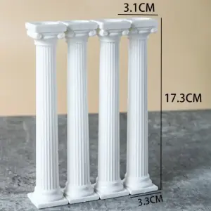 Cake Supporting Pillars Roman Column Cake Stand Supports – Pack of 4 (Medium)