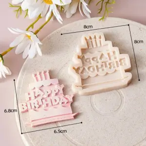Happy Birthday Cake Theme Silicone Mould for Fondant & Chocolate