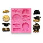 Graduation Theme Silicone Mould for Fondant & Chocolate Decoration