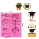 Graduation Theme Silicone Mould for Fondant & Chocolate Decoration