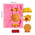 Graduation Theme Silicone Mould for Fondant & Chocolate Decoration