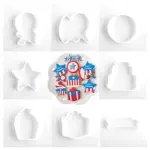 Captain America Cookie Cutter Set of 8 Pcs for Cookies & Fondant
