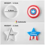 Captain America Cookie Cutter Set of 8 Pcs for Cookies & Fondant