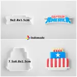 Captain America Cookie Cutter Set of 8 Pcs for Cookies & Fondant