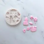 Beach Theme Silicone Mould Style 5 for Fondant & Chocolate Decoration
