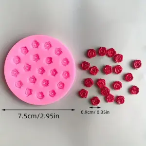 Mini Cherry Blossom & Rose Flower Silicone Mould for Fondant & Chocolate