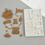 Pirate treasure box ship sea theme silicone mould