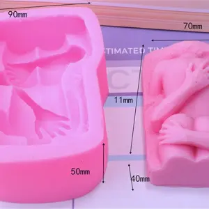 Lovers Hugging Body Silicone Mould for Fondant, Chocolate, Candle & Resin
