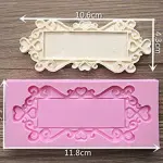 Rectangle European Embossed Frame Fondant Mould