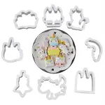 8 Pcs Unicorn Cookie Cutter Set for Cake Decorating