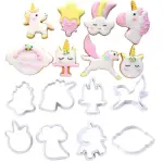 8 Pcs Unicorn Theme Cookie Cutter Set