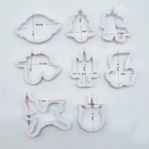 8 Pcs Unicorn Theme Cookie Cutter Set