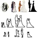 9 Pcs Wedding Couple Silhouette Cutter Set