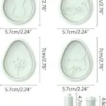 4 Pcs Easter Egg Plunger Cutter Set