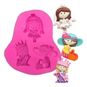 Princess Girl Theme Silicone Fondant Mould