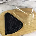 Large Black Triangle Pastry Box with Lid (10 Pcs)