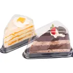 Large Black Triangle Pastry Box with Lid (10 Pcs)