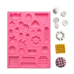 Candy & Waffle Dessert Silicone Fondant Mould