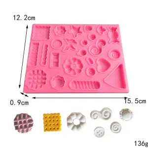 Candy & Waffle Dessert Silicone Fondant Mould