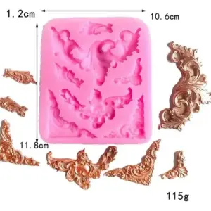 Baroque Vintage 7 Cavity Border Fondant Mould