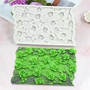 Flower Leaf Cluster Texture Silicone Fondant Mould