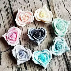 Large 3D Heart Rose Petal Silicone Mould