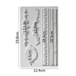 Vintage Clock & Border Silicone Fondant Mould