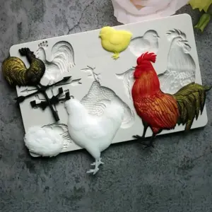 Chicken Nest Hen Farm Silicone Fondant Mould