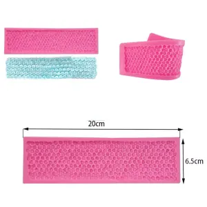 Sequin Texture Border Silicone Fondant Mould