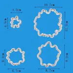 3 Pcs Peony Flower Plunger Cutter Set