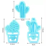 3 Pcs Cactus Cookie Cutter Set