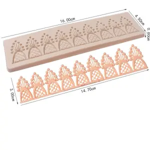 Retro European Roman Lace Border Fondant Mould