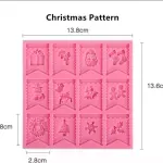 Christmas Pattern Silicone Fondant Mould
