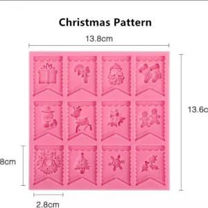 Christmas Pattern Silicone Fondant Mould