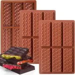 6 Cavity Geometric Chocolate Bar Silicone Mould