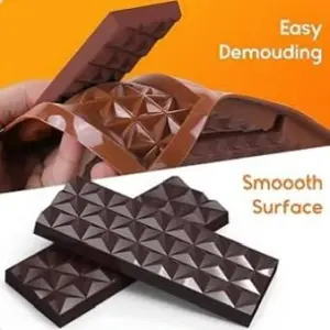 6 Cavity Geometric Chocolate Bar Silicone Mould