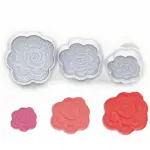 3 Pcs Rose Flower Plunger Cutter Set