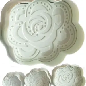 3 Pcs Rose Flower Plunger Cutter Set
